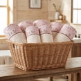 thumbnail image 7 of Unique Bargains Pure Cotton Floral Absorbent Towels Pink 4pcs 29" x 13", 7 of 7