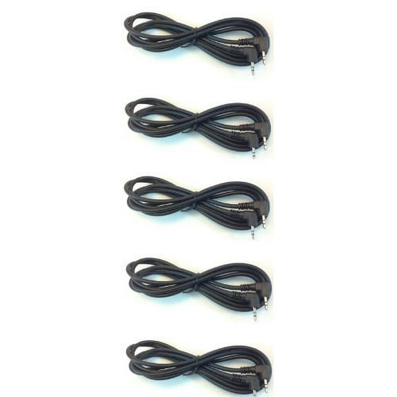 2.5mm 6FT STEREO SUB-MINI MALE TO MALE (5 PACK)