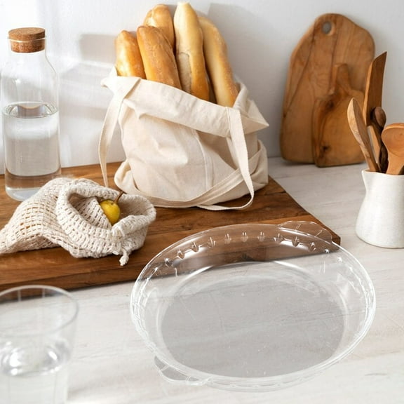 WEUVEB Baking Tray Glass Pie Pan Transparent Heat Resistant Non-Stick 1Pcs