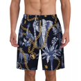thumbnail image 1 of Bathing Suit Gold Chains Board Shorts Summer Beads Print Y2K Retro Beach Shorts Men's Design Quick Drying Swim Trunks, 1 of 5