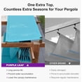 thumbnail image 6 of PURPLE LEAF 10' x 13' Outdoor Retractable Pergola with Sun Shade Canopy Patio Metal Shelter for Garden Porch Beach Pavilion Natural Wood Grain Aluminum Frame Modern Yard Grill Pergola, Turquoise Blue, 6 of 14