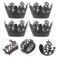 thumbnail image 1 of OULII Paper  Decorations 24Pcs Cake Wrapper Black for Fruit, 1 of 8