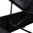 thumbnail image 5 of vidaXL Patio Lounge Chair Outdoor Sunbed with Foldable Canopy Poly Rattan, 5 of 32