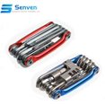 thumbnail image 5 of 11-In-1 Multi-Function Portable Folding Bike Repair Tool, Bike Repair Tool, Lightweight And Compact Mini Bike Repair Tool, Stainless Steel Bike Repair Tool - Red, 5 of 5