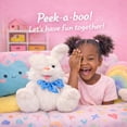 thumbnail image 2 of Easter Bunny Plush Toys, Interactive Singing & Repeating Stuffed Animals with Moving Ears, Peek-A-Boo Musical Bunny Gift Easter Decoration for Girls Boys, Soft White Plush 13.78”, 2 of 6