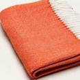 thumbnail image 4 of Bilot Dark Orange Soft Herringbone Throw Blanket, 4 of 5