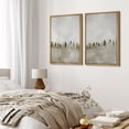 thumbnail image 3 of IDEA4WALL Framed Canvas Print Wall Art Set Pastel Misty Pines Serene Forest Landscape Digital Art Abstract Nature Retro Art Modern Wall Decor Minimal Zen Artwork for Home Decor - Natural 16"x24"x2, 3 of 5