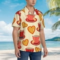 thumbnail image 5 of Kll Men'S Hawaiian Shirt Short Sleeve Button Down Beach Shirts-Cups Of Tea, 5 of 8