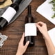 thumbnail image 2 of 20 hojas/100 etiquetas adhesivas para vino en blanco, 2 tamaños, blanco mate, para botellas de vino, imprimibles con inyección de tinta., 2 of 6