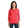 thumbnail image 2 of Port Authority Women's 3/4-Sleeve Meridian Cotton Blend Polo. L578, 2 of 2