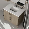 thumbnail image 6 of Grey Oak 36 In. X 22 Bath Vanity With Cultured Marble Counter, Solid Wood Construction, Soft Close, And Sufficient Storage Capacity W D Surface, Frame, Ample Cabinet Space, 6 of 7