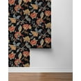 thumbnail image 6 of NextWall  Kianna Jacobean Peel and Stick Wallpaper 20.5 in. W x 18 ft. L - Ebony, 6 of 12