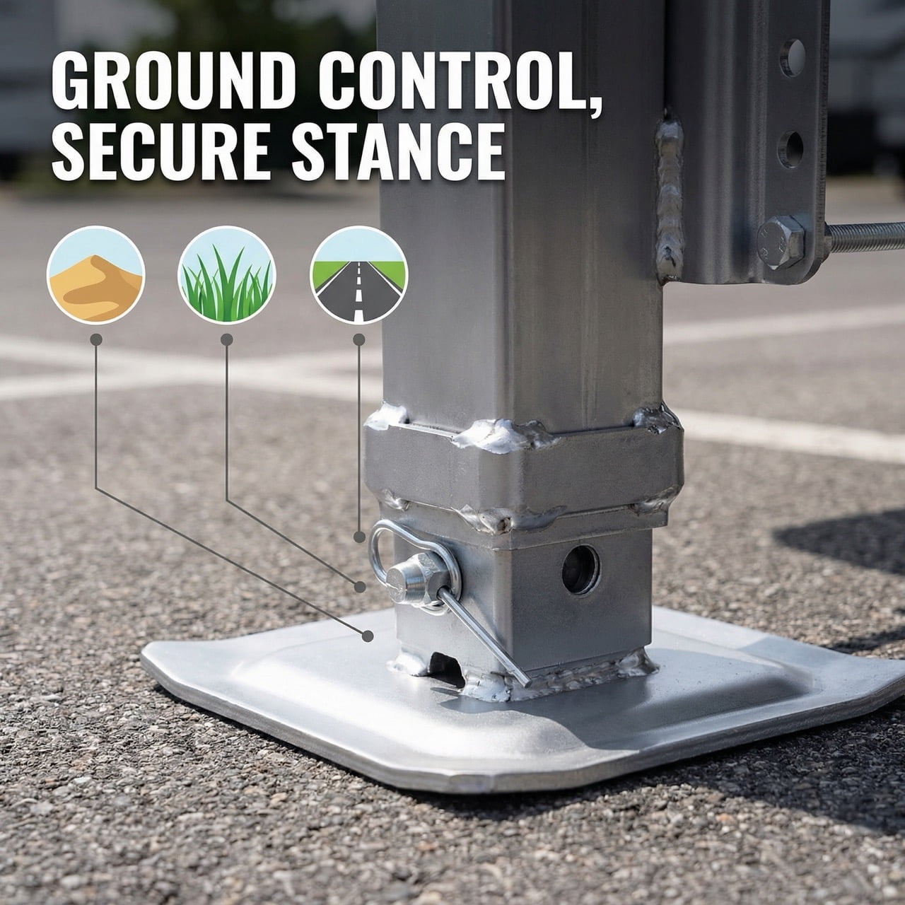 Trailer Jack Bolt-on Trailer Tongue Jack 8000 lbs Static Load 28.5" Travel