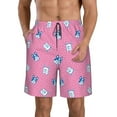 thumbnail image 2 of Uemuo French Bulldog Pattern Men's Swim Trunks Hawaiian Beach Bathing Suit Swimsuits Beach Quick-Dry Shorts with Pockets-, 2 of 9