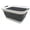 White/Black, variant on SAMMART Collapsible Plastic Laundry Basket - Foldable Pop Up Storage Container/Organizer - Portable Washing Tub - Space Saving Hamper/Basket