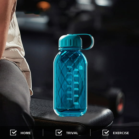 Botella De Agua Deportiva a Prueba De Fugas Con Asa, Botella De Agua De Plástico Para Gimnasio De 1000 Ml, Tapa Antiderrames De Gran Capacidad Y Agarre Ergonómico Para Una Fácil Hidratación