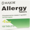 Major Pet Allergy Relief Medicine, Chlorpheniramine 4mg Pills, 100