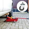 thumbnail image 2 of 2 Pcs Floor Jack Replacement Parts, 3 Ton Double Pump Caster Wheels, 12mm Threaded Swivel Casters with Reinforced Guide Wheels for Floor Jacks, Includes 2 Caster Wheels, 2 of 5