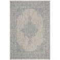thumbnail image 3 of SAFAVIEH Courtyard Delbet Medallion Indoor/Outdoor Area Rug, Grey/Navy, 4' x 5'7", 3 of 8