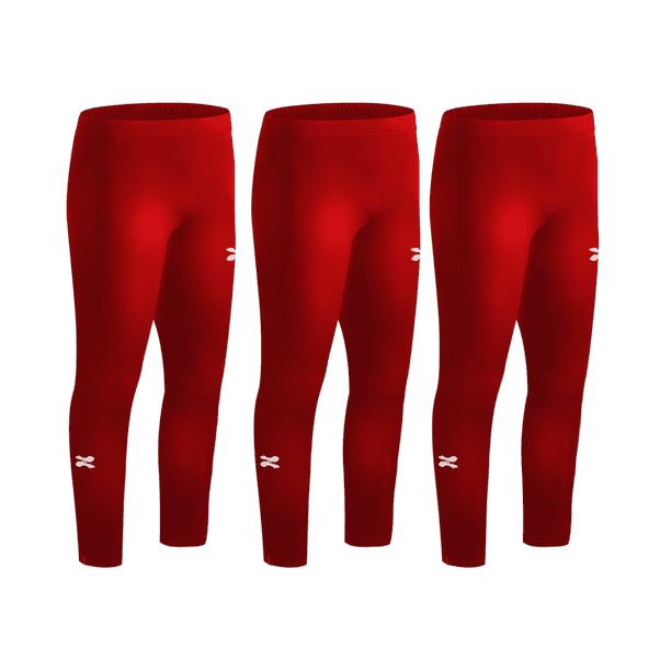 ZAPARI Licra Deportiva Larga Interior para niño, Mallas Deportivas para Hombre. Leggins de Compresió rojo M