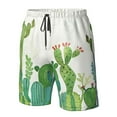 thumbnail image 5 of Kdxio Cartoon Cactus Pattern Mens Casual Shorts - Drawstring Summer Beach Sports Shorts for Men, 5 of 9