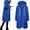Blue, variant on Women's Long Hoodie with Zip Hoodie Jacket Long Sleeve Jumper Sweat Sweatshirts Streetwear Cardigan Pockets Long Hooded Coat