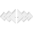 thumbnail image 2 of 16"W x 10 5/8"H x 1"ID x 5"C x 1"P Zoe Architectural Grade PVC Contemporary Ceiling Medallion, Two Piece, 2 of 11