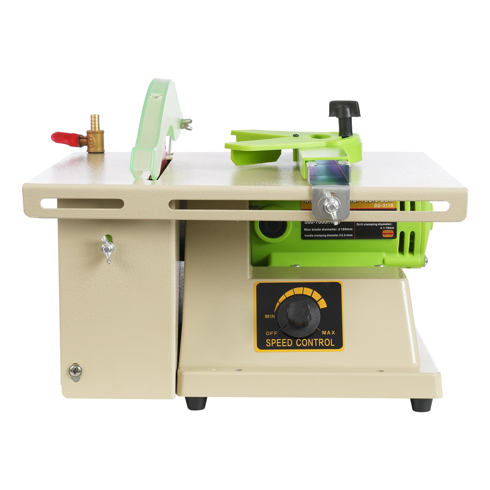 1380W Bench Polisher, Rock Polishing and Grinding Machine, Variable Speed Buffer Bench with Multi-Function Wheels for Stone Jade Cutting Polishing