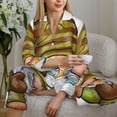 thumbnail image 6 of Sigee Fishing Gnome Fisherman for Women’s Pajama Sets Long-Sleeved Pjs Sets for Women 2 piece Sleepwear-Small, 6 of 7