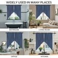 thumbnail image 3 of Navy Blue Geometric Swag Valances for Windows, Kitchen Window Curtains Over Sink, Modern Pure Color Abstract Striped Window Treatment Curtains for Living Room/Bedroom Curtains 2 Panel Sets 36"x45", 3 of 8