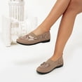 thumbnail image 5 of IEMIEMIEM Orthopedic Dress Shoes for Women Arch Support Flower Embroidered Slip on Non Slip Work Shoes Lightweight Mesh Stretch Server Shoes Comfort 2026 New Orthopedic Shoes Brown 10 Wide, 5 of 8