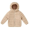 thumbnail image 3 of Kids Winter Coat Kids Puffer Jacket with Pocket Zipper Winter Hoodies Coat Long Sleeve Windproof Thick Warm Outwear Boys Jackets Size 7-8Years, 3 of 3