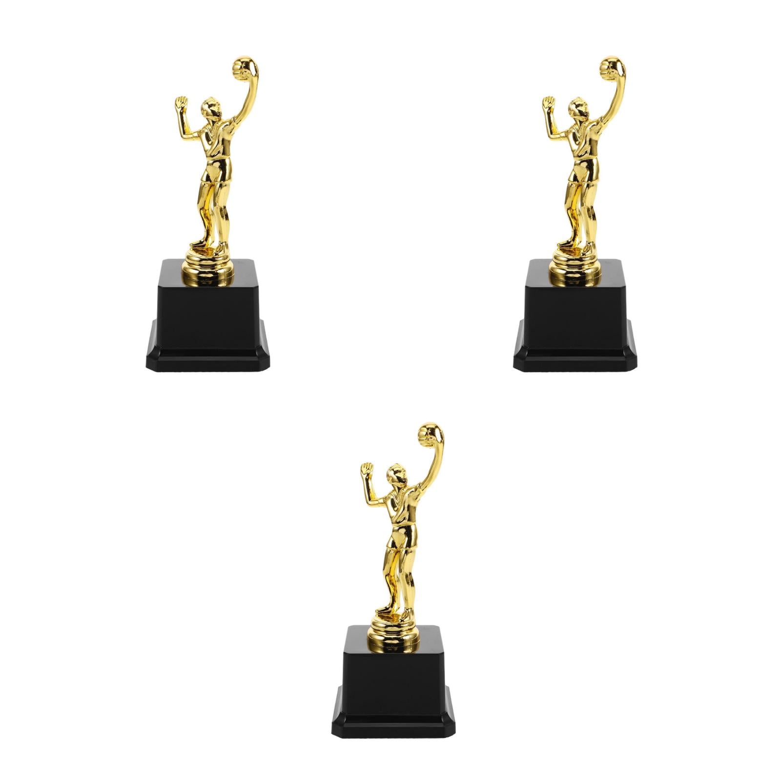 Masteelf 3pcs Mini Volleyball Trophy Awards For Sports Competitions Plastic Trophy Cups For Kids Small Trophy Party Favors,Gold Medal Participation Trophies