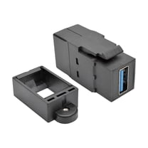 Tripp Lite USB 3.0 Keystone Panel Mount Coupler (F/F) All in One Black (U325-000-KP-BK)