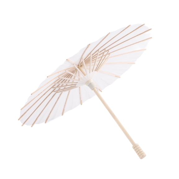 White Color Paper Decorative Umbrella Parasol School Decor Photo Prop (20cm)