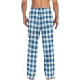 thumbnail image 2 of FREEAMG Red Checkered Gingham Tartan Men's Pajama Pants Sleepwear Lounge Pajama Bottoms, 2 of 7