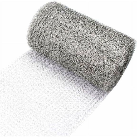 Anti-Rodent Metal Mesh, 1 Roll of Anti-Rodent Mesh Wire Mesh Fabric, Anti-Rodent Metal Mesh to Prevent Mice Insects, 9m x 12.7cm,