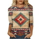 thumbnail image 2 of Fiudx Ofertas Flash Artículos En Oferta Blusa Holgada con Estampado de Pascua y Cuello Redondo Retro de Manga Tres Cuartos a La Moda para Mujer, 2 of 4