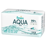 Pampers Aqua Pure Baby Wipes Unscented, 2-Pack, 112 Total Wipes (Select for More Options)