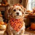 thumbnail image 5 of Fall Thanksgiving Dog Bandanas,Adjustable Breathable Fall Dog Scarf for Festival Costume | Pumpkin Corn Autumn Decor Bandana for Thanksgiving Harvest Celebrate, 5 of 8