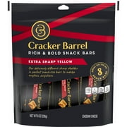 Cracker Barrel Rich & Bold Extra Sharp Yellow Cheddar Cheese Snacks, 8 ct Bag, 1 oz Bars