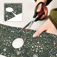 thumbnail image 6 of Yayeee Faucet Mat for Kitchen Sink 14.7" Diatomite Long Splash Guard Pad, Green Flowers Pattern, 6 of 7