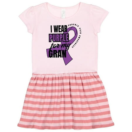 

Inktastic Chronic Pain I Wear Purple For My Gran Gift Toddler Girl Dress