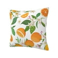 thumbnail image 2 of YFYANG Square Decorative Throw Pillow Case (Without Pillow Insert), Watercolor Orange Flower Pattern Bedroom Sofa Car Cushion Cover, 26"x26", 2 of 9
