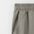 thumbnail image 4 of Plebaso Cotton Linen Pants for Men Elastic Waist Stripe Casual Pants Mens Drawstring Beach Summer Trousers, 4 of 8
