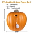 thumbnail image 4 of DUNCHATY Giant 21" Glowing Pumpkin LED Decor, Halloween Decorations, Waterproof & Spooky Outdoor Halloween Light for Haunted House, Lawn, Pathway, 4 of 8