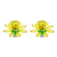 thumbnail image 2 of QualitChoice Exquisite Rotating Flower Shape Music Candle Wedding Birthday Cake Candles Portable Home Decorations for Children Yellow 2Set, 2 of 6