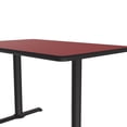 thumbnail image 4 of Cafe and Breakroom Table w T-Bases in Red (30 in. x 48 in./Red), 4 of 5