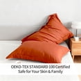 thumbnail image 5 of Kelnaro 2 Pack Microfiber Pillow Shams - Ultra Soft Breathable 20"x30" Sham Covers with Envelope Closure - Queen Size - Burnt Orange, 5 of 5
