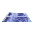 thumbnail image 2 of Ahgly Company Machine Washable Indoor Round Abstract Blue Modern Area Rugs, 8' Round, 2 of 4